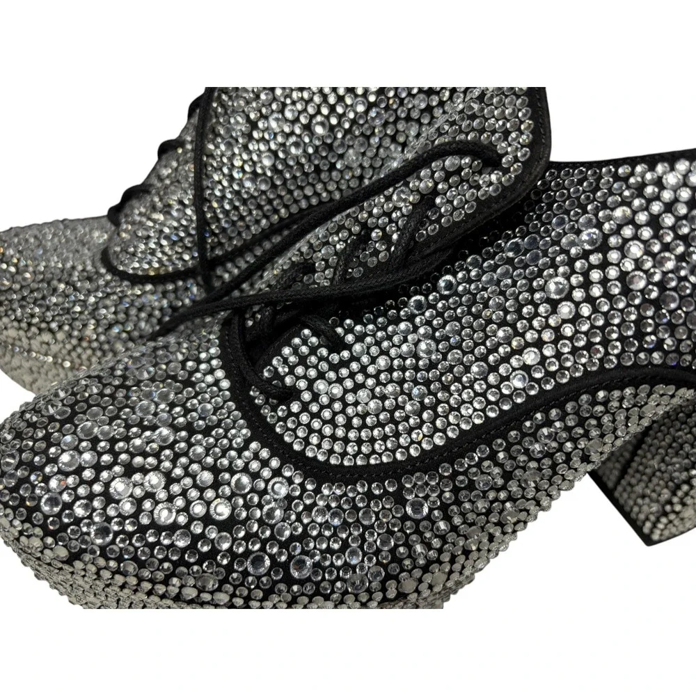 CHUNKY SPARKLING REALNESS! Gianni Bini Limited 20th Anniv. Rhinestone Platforms